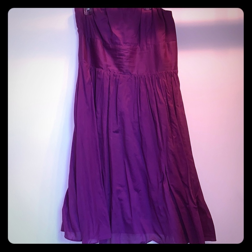 Purple strapless dress..🌫